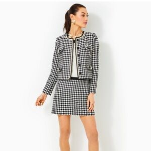 NWT Lilly Pulitzer houndstooth Kels mini skirt, with sequins, 10